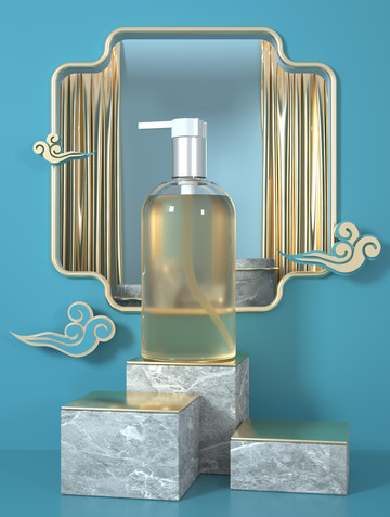 3D立體美容海報(bào)背景