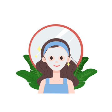 美容護(hù)膚敷面膜化妝護(hù)膚美妝補(bǔ)水