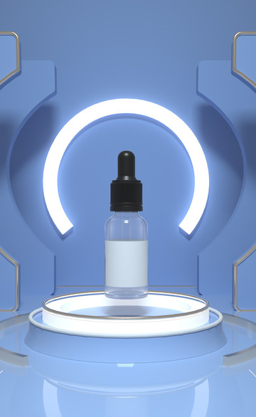 3D立體美容護(hù)膚美妝精油海報(bào)