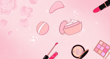 美容海報(bào)元素護(hù)膚背板