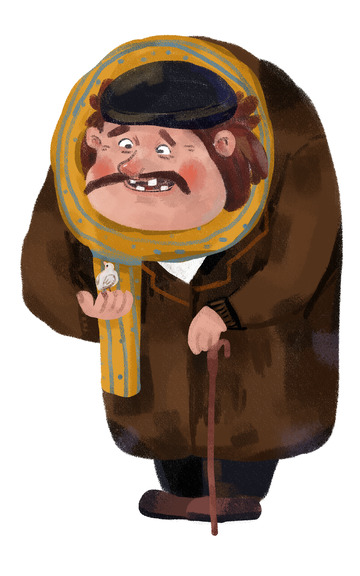 兒插插畫文創(chuàng)手繪大叔