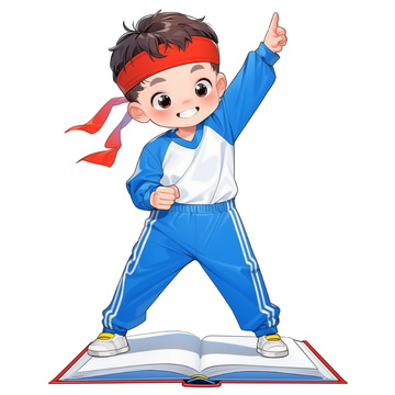 高考加油必勝人物卡通素材