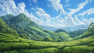 茶园实拍风景