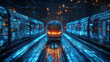 未來科技感地鐵列車