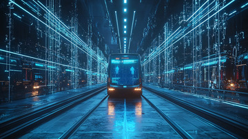 未來科技感地鐵列車