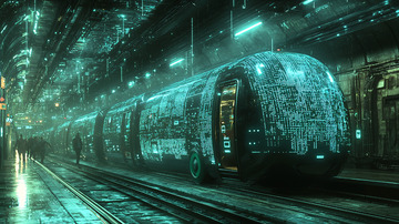 未來科技感列車