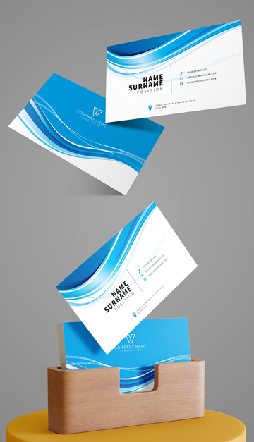 藍色企業(yè)名片模板1