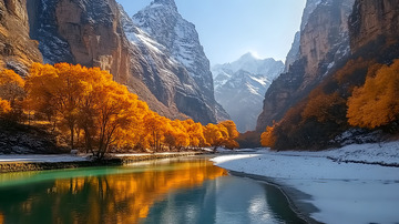 秋冬湖泊美景5