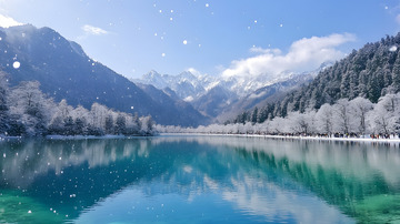 秋冬湖泊美景1