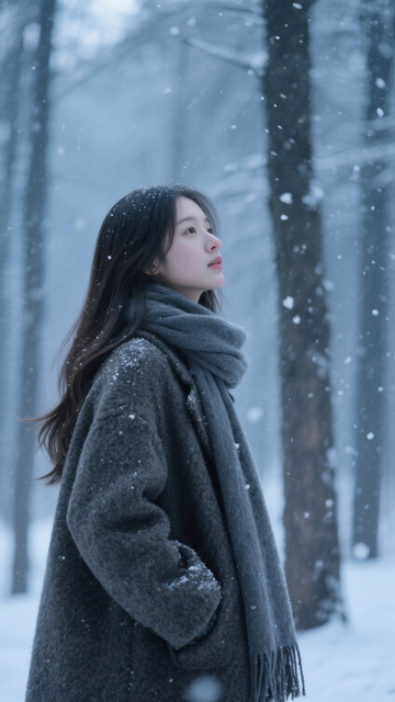 雪林冬日氛圍感1