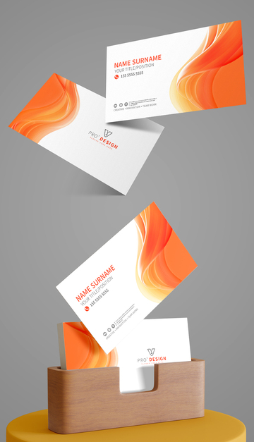 橙色商務名片模板
