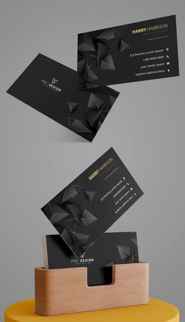 黑色商務名片模板1