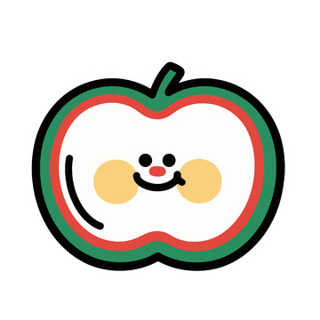 蘋果卡通頭像素材