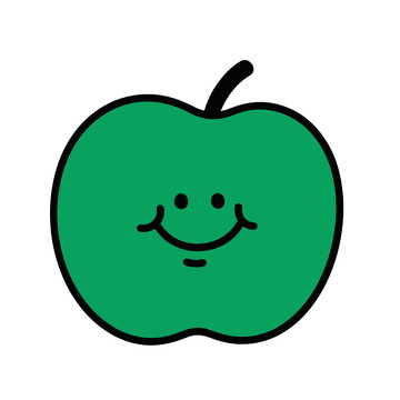 蘋果卡通頭像素材3