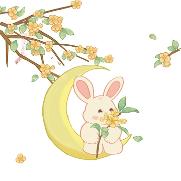 月桂呈祥,玉兔獻(xiàn)桂