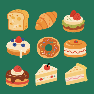 手繪風(fēng)格甜品2