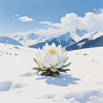 雪山白蓮風(fēng)光圖片