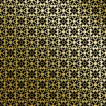 黑金中式幾何花紋背景圖3