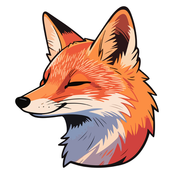 卡通狐貍頭像插畫素材