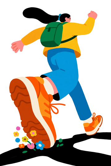 扁平風(fēng)格以為動(dòng)態(tài)奔跑的人4