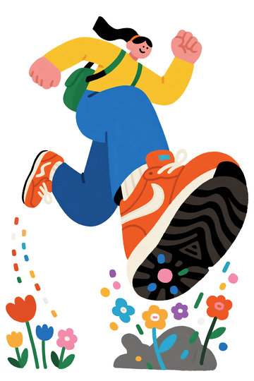 扁平風(fēng)格以為動(dòng)態(tài)奔跑的人2