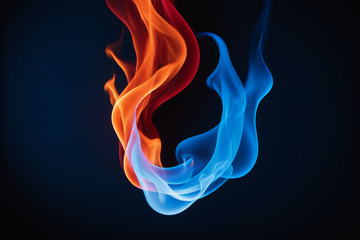 彩色火焰黑色背景素材