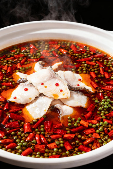 麻辣水煮鱼美食摄影图片
