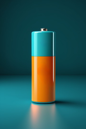 圓柱形電池特寫