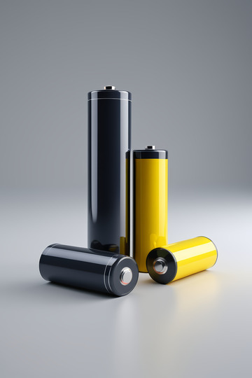圓柱形電池特寫