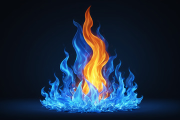 藍(lán)橙雙色火焰