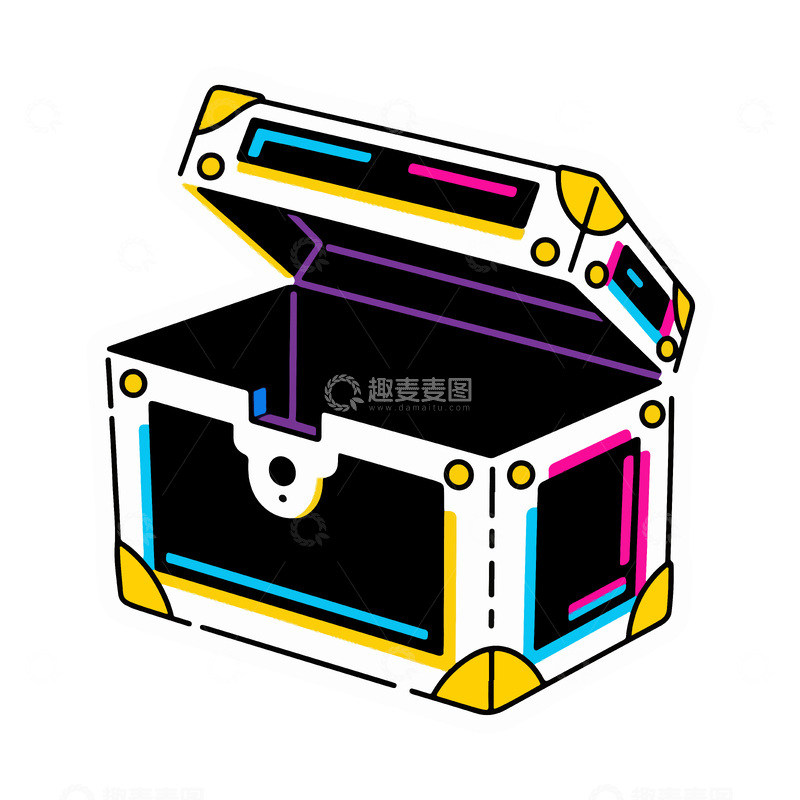 源文件下載【趣麥麥圖】-炫彩箱子插畫設(shè)計(jì)素材