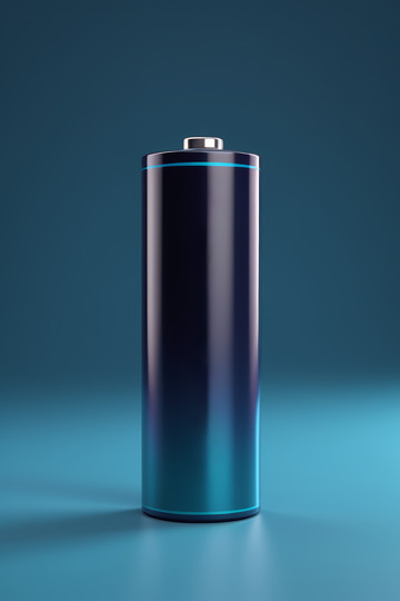 圓柱形電池特寫