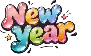 彩虹果凍氣泡字體藝術(shù)字設(shè)計