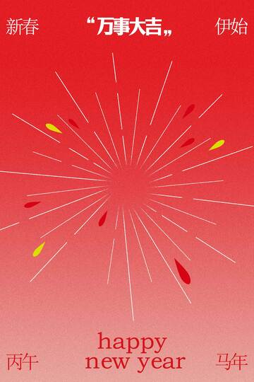 新年煙花節(jié)日活動海報