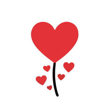 卡通愛心氣球圖案