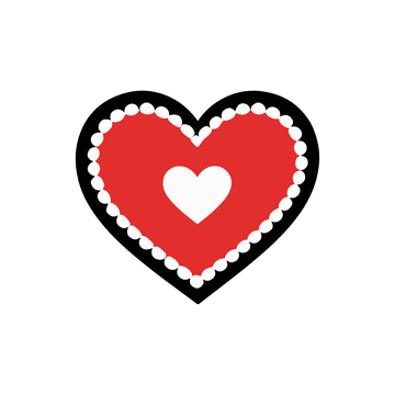 簡約心形圖案裝飾元素