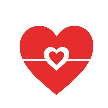 心形愛標(biāo)志矢量圖