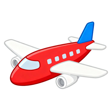 卡通風飛機交通工具運輸飛行元素