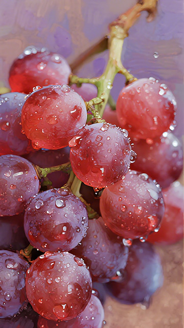 葡萄特寫(xiě)水珠新鮮水果