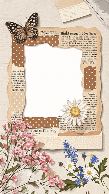 復(fù)古手賬裝飾框設(shè)計(jì)素材