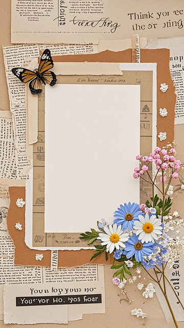 復(fù)古拼貼相框設(shè)計(jì)模板