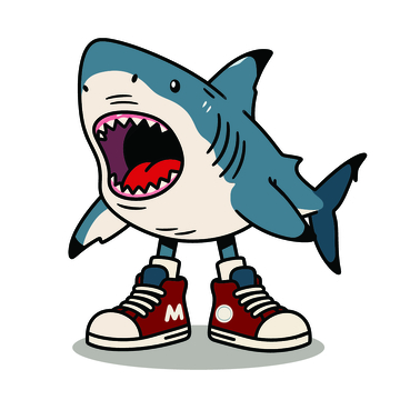 卡通鯊魚插畫