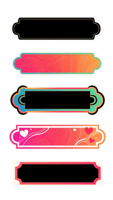 多彩裝飾標(biāo)簽設(shè)計(jì)素材