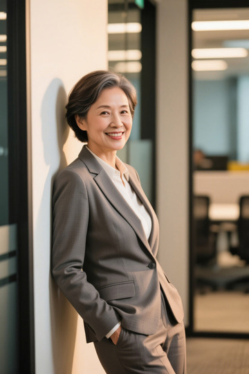 職場女性自信優(yōu)雅笑容迷人