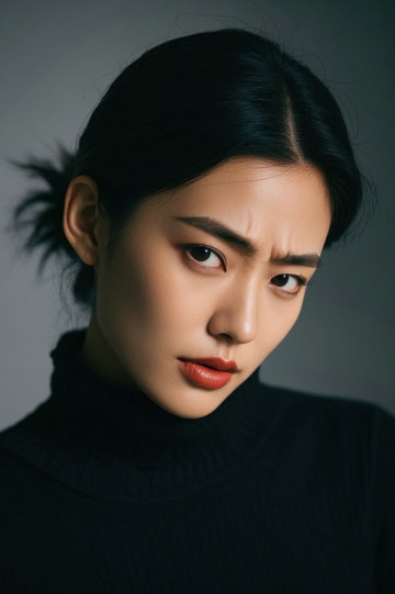 女子憂郁側顏特寫寫真