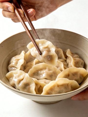 一碗饺子实拍