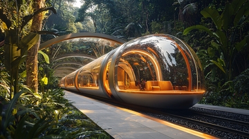 未來科技感列車