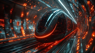 未來科技感列車