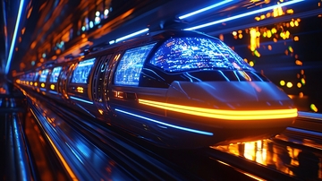 未來科技感列車