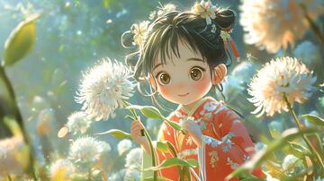 兒插少女插畫少女壁紙